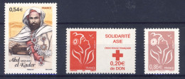 2008-Francia (MNH=**) 3 Valori - Ungebraucht
