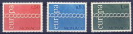 1971-Monaco (MNH=**) Serie 3 Valori Europa - Other & Unclassified