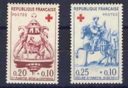 1960-Francia (MNH=**) Serie 2 Valori Croce Rossa - Unused Stamps