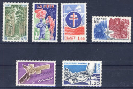 1976-Francia (MNH=**) 6 Serie 6 Valori Cat.Yvert N.1885/90 - Unused Stamps