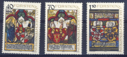 1979-Liechtenstein (MNH=**) Serie 3 Valori Vetrate - Nuevos