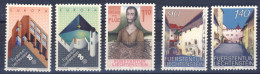 1987-Liechtenstein (MNH=**) 3 Serie 5 Valori Europa,vedute - Nuevos