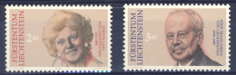 1990-Liechtenstein (MNH=**) Serie 2 Valori Principi - Nuovi