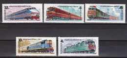 1982-Russia (MNH=**) S.5v."Treni" - Autres & Non Classés