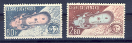 1963-Cecoslovacchia (MNH=**) 2 Valori Spazio Vostok - Other & Unclassified