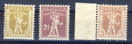 1907/16-Svizzera (MNH=**) 3 Valori Guglielmo Tell - Sonstige & Ohne Zuordnung