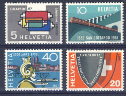 1957-Svizzera (MNH=**) Serie 4 Valori Propaganda - Autres & Non Classés