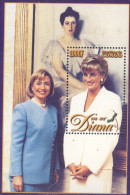 1998-Congo (MNH=**) Foglietto 1 Valore Climton,Diana - Andere & Zonder Classificatie