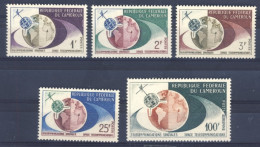1963-Camerun (MNH=**) Serie 5 Valori Telstar Telecomunicazioni Spaziali - Camerún (1960-...)