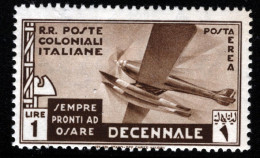 1933-Emissioni Generali (MNH=**) Posta Aerea L.1 Cinquantenario Eritreo - Emissioni Generali