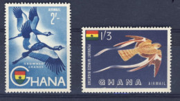 1959-Ghana (MNH=**) Posta Aerea 2 Valori Uccelli - Ghana (1957-...)