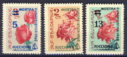 1963-Bulgaria (MNH=**) Serie 3 Valori Fiori Soprastampa Riccione - Altri & Non Classificati