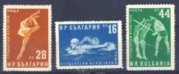 1958-Bulgaria (MNH=**) Serie 3 Valori Sport - Otros & Sin Clasificación