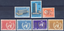 1969/74-Svizzera (MNH=**) Servizio 4 Serie 7 Valori - Andere & Zonder Classificatie