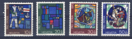 1970-Svizzera (MNH=**) Serie 4 Valori Vetrate Artisti Contemporanei - Autres & Non Classés