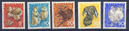1966-Svizzera (MNH=**) Serie 5 Valori Animali - Sonstige & Ohne Zuordnung