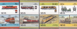 1986-Nevis (MNH=**) S.8v."Locomotive" - Otros - América