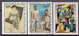 1967-Mali (MNH=**) Posta Aerea S.3v."Picasso,quadri"catalogo Yvert Euro 9 - Malí (1959-...)