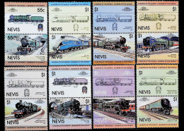 1988-Nevis (MNH=**) S.16v."Locomotive" - Autres - Amérique