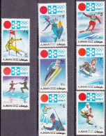 1971-Ajman (MNH=**) S.8v."giochi Olimpici Invernali Di Sapporo"cat.Yvert Euro 4 - Adschman