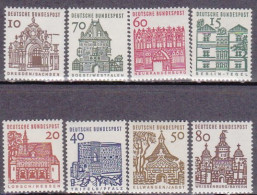 1964-Germania (MNH=**) S.8v."Edifici"catalogo Unificato Euro 5,75 - Altri & Non Classificati