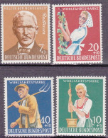 1958-Germania (MNH=**) S.4v."Soggetti Agricoli"catalogo Unificato Euro 10 - Altri & Non Classificati