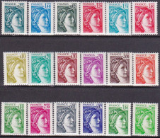 1977-Francia (MNH=**) S.18v."Tipo Sabine"catalogo Unificato Euro 8 - Unused Stamps