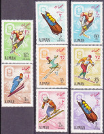 1968-Ajman (MNH=**) S.8v."giochi Olimpici Invernali A Grenoble"cat.Yvert Euro 5, - Adschman