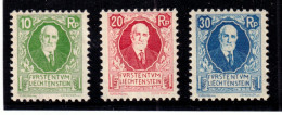 1925 LIECHTENSTEIN 85^ Compleanno Giovanni II Serie Completa Nuova Traccia Lingu - Ungebraucht