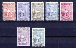 1933 BELGIO Pro Opera Antitubercolare Serie Completa Nuova Traccia Linguelle - Unused Stamps