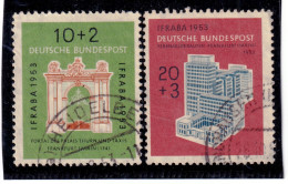 1953 GERMANIA Esposizione Filatelica IFRABA A Francoforte Serie Completa Usata - Oblitérés