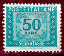 1947 (MNH=**) Segnatasse Lire 50 Filigrana Ruota Nuovo Gomma Originale Ed Integr - Postage Due