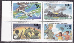 1990-Palau (MNH=**) S.4v."le Forze Armate Degli Stati Uniti Durante La Seconda G - Palau