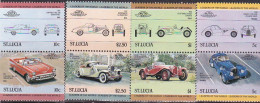 1984-St.Lucia (MNH=**) S.8v."automobili I Serie 5c.Bugatti Tipo 57SC"catalogo Yv - St.Lucie (1979-...)