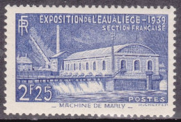 1939-Francia (MLH=*) S.1v.con TL (light Hinge) "esposizione Dell'acqua A Liegi"l - Unused Stamps