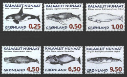 1996-Groenlandia (MNH=**) Serie 6 Valori Fauna Marina - Ungebraucht