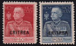 1925/26-Eritrea (MNH=**) 2 Valori Giubileo (96/7) - Eritrea