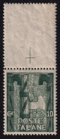 1923-Italia (MNH=**) 10c. Marcia Su Roma Con Bordo Di Foglio Completo - Ungebraucht