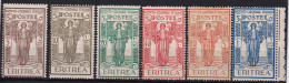 1928-Eritrea (MNH=**) Serie 6 Valori Istituto Coloniale (107/12) - Erythrée