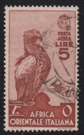 1938-Africa Orientale Italiana (O=used) Posta Aerea L. 5 Falco Giocoliere - Italienisch Ost-Afrika