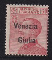 1918-Venezia Giulia (MLH=*) 60c. Carminio - Venezia Giuliana