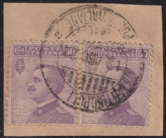 1918-Italia (F=on Piece) Due Esemplari Del 50c. Violetto Con Annullo Completo Di - Eritrea
