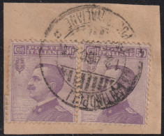 1918-Italia (F=on Piece) Due Esemplari Del 50c. Violetto Con Annullo Completo Di - Erythrée