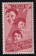 1937-Italia (MNH=**) Posta Aerea L.5 Colonie Estive - Nuevos