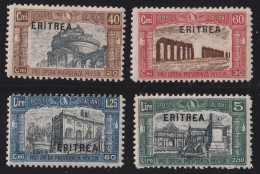 1927-Eritrea (MNH=**) Serie 4 Valori Pro Milizia I (116 Barra 9) - Erythrée