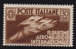 1935-Italia (MLH=*) 30c. I° Salone Aeronautico Internazionale (385) - Ungebraucht