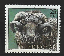 1978-Faeroer (MNH=**) 25k. Ariete - Färöer Inseln