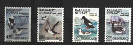 1989-Groenlandia (MNH=**) Serie 4 Valori Uccelli - Ongebruikt