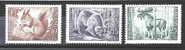 1953-Finlandia (MNH=**) Serie 3 Valori Scoiattolo Orso Alce - Autres & Non Classés