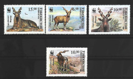 1995-Uzbekistan (MNH=**) Serie 4 Valori WWF - Uzbekistan